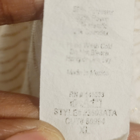 W5 | Women's White and Gold Metallic Sleeveless Ruffle Peplum Top (Size XL) - Picture 5 of 14